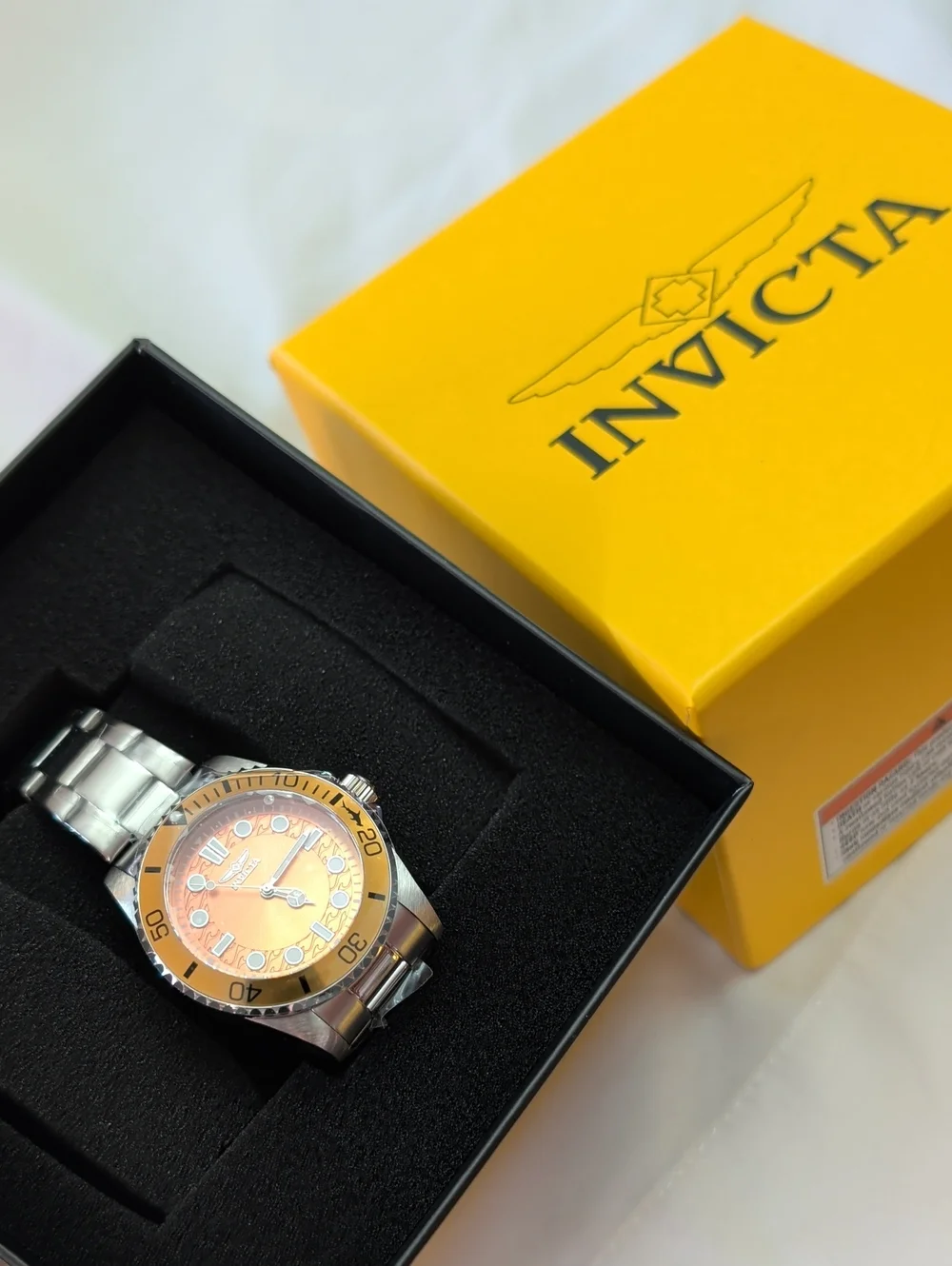 NWT Womens Invicta Pro Diver Stainless Steel Watch – Orange Dial & Bezel 34mm